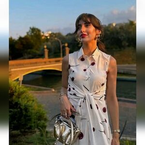 ZARA Printed Poplin Lollipop Dress Medium